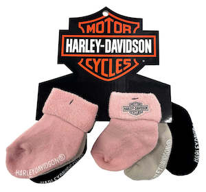 Girls Gear: Harley-Davidson Girls 3 Pack Socks