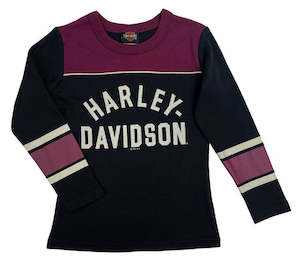 Harley-Davidson Girls Athletic Long Sleeve Tee