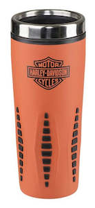 Harley-Davidson Orange Bar & Shield Travel Mug