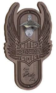 Harley Drinkware: Harley-Davidson Winged B&S Magnetic Bottle Opener