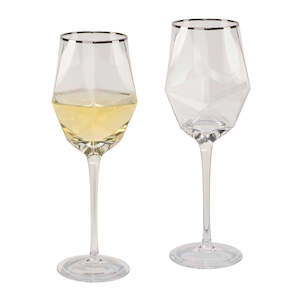 Harley-Davidson Geometric Wine Glass Set