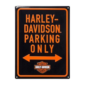 Home Decor: Harley-Davidson Parking Only Tin Sign