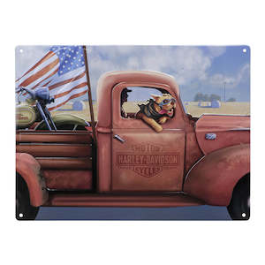 Home Decor: Harley-Davidson Joy Ride Dog Tin Sign