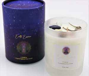 Florist: Soy Wax Chakra Crystal Candle White Sage Gift