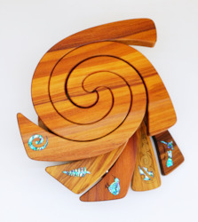 Kitchen furniture manufacturing - wooden: 3 in 1 Tablemat - Paua Inlay