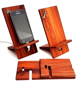 Kitchen furniture manufacturing - wooden: Rimu Phone stand Paua inlay