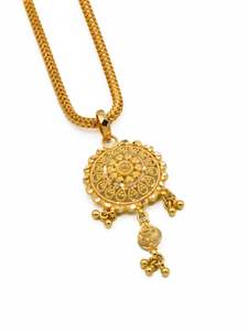 22ct Gold Filigree Round Pendant