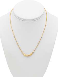 22ct Gold Two Tone Ball Fancy Chain