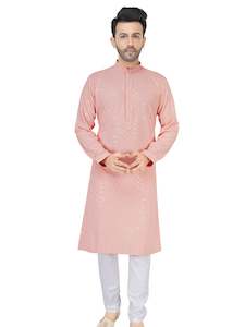 Mens Sequin & Resham Work Kurta Set