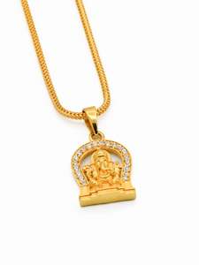 Pendants: 22ct Gold CZ Ganesh Pendant