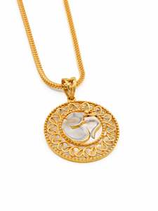 Pendants: 22ct Gold Two Tone Om Pendant