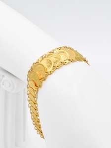 Bracelets: 22ct Gold Coin Bracelet