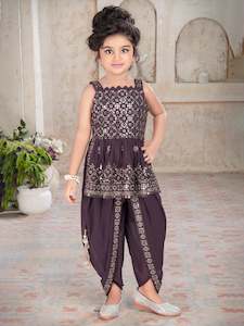 Girls Churidar Suit: Mira Dhoti Suit With Jacket