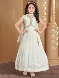 Girls Churidar Suit: Niya Flair Suit