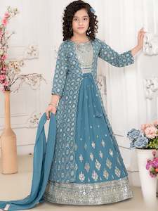 Girls Churidar Suit: Ayesha Flair Suit With Jacket