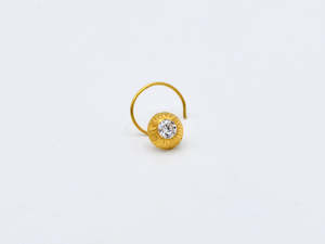 22ct Gold CZ Nose Pin - 5 mm