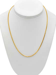 Mens Chain: 22ct Gold Fox Tail Chain - 50 cm