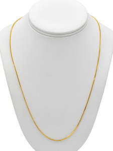 Mens Chain: 22ct Gold Fox Tail Chain - 55 cm