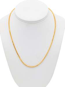 Mens Chain: 22ct Gold Fox Tail Chain - 45 cm