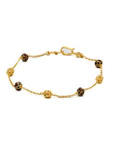 22ct Gold Minakari Ball Ladies Bracelet