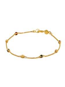 22ct Gold Minakari Ball Bracelet