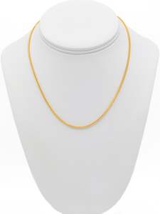 22ct Gold Hollow Foxtail Chain - 45 cm