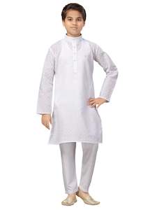 Boys Resham Embroidered Kurta Payjama