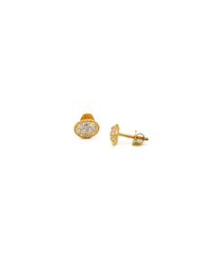 22ct Gold CZ Stud Earrings