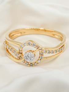 18ct Gold 0.28ct Diamond Ladies Ring