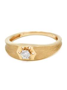 18ct Gold 0.16ct Diamond Men's Ring