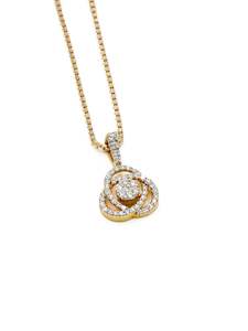 18ct Gold Diamond Pendant - 0.35 cts