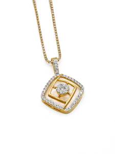 18ct Gold: 18ct Gold Diamond Pendant - 0.54 cts