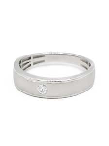 950 Platinum 0.09ct Diamond Mens Ring