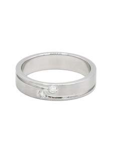 950 Platinum 0.10ct Diamond Mens Ring