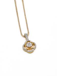 18ct Gold Diamond Pendant - 0.34 cts