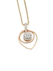 18ct Gold Diamond Pendant - 0.43 cts