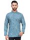 Mens Cotton Silk Printed Kurta