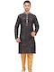 Mens Chickan-Kari Work Kurta Set