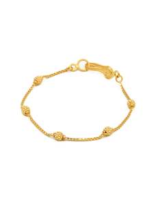 22ct Gold Ball 1 Piece Baby Bracelet