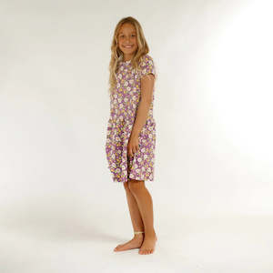 Kids: Palma Dress - Purple Floral