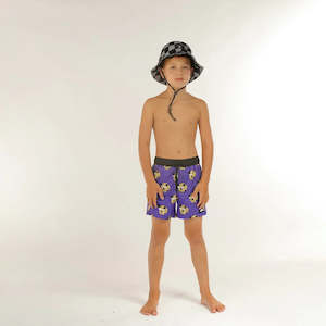 Future Is Bright Board Shorts - Purple/Black