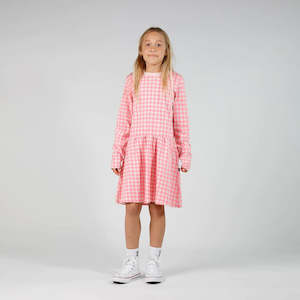 Monday Dress L/S - Pink Check