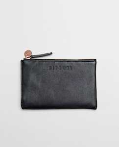 Mini RFID Leather Coin Purse - Black