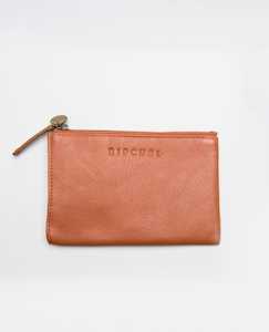 Mini RFID Leather Coin Purse - Burnt Orange