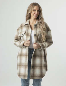 Jackets Coats: Kelly Coat - Earthly Check