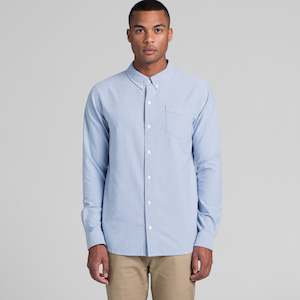 Mens Shirts: Oxford  LS Shirt - Light Blue