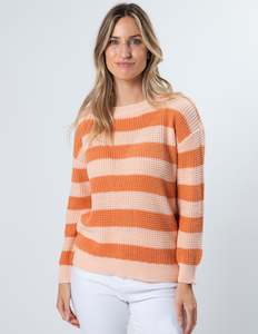 Stella & Gemma Summer Apricot Stripe Jumper