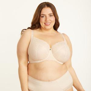 Peony Lace Premium Support Bra - Cafe Latte