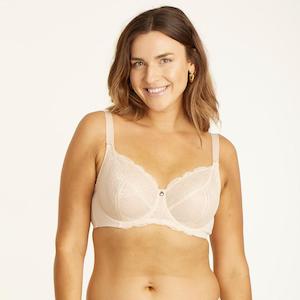 Lingerie: Peony Lace Full Cup Bra - Cafe Latte