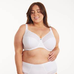 Lingerie: Willow Lace Premium Support Bra - White